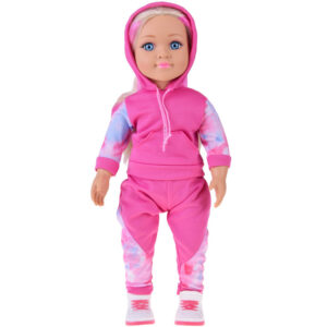 Didelė sportiška lėlė 48cm su sportiniu kostiumu + įmontuota melodija ir minkštas kūnas ZA5844 - Image 6