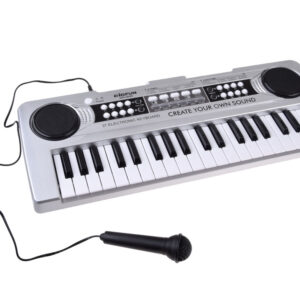 Mini vargonų KLAVIATŪRA 37 klavišų + mikrofonas SIDABRINĖ IN0183 - Image 2