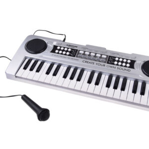 Mini vargonų KLAVIATŪRA 37 klavišų + mikrofonas SIDABRINĖ IN0183 - Image 8