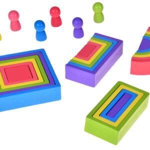 Medinis Montessori dėlionė – įvairių formų detalės ZA5859 - Image 2