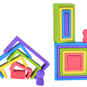 Medinis Montessori dėlionė – įvairių formų detalės ZA5859 - Image 5