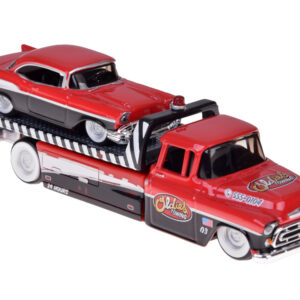 Licencijuoti 1:64 Chevrolet Flatbed 1957 ir Bel Air ZA5864 liejinio modelio automobiliai - Image 2