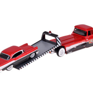 Licencijuoti 1:64 Chevrolet Flatbed 1957 ir Bel Air ZA5864 liejinio modelio automobiliai - Image 3