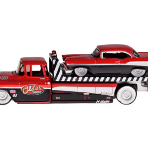 Licencijuoti 1:64 Chevrolet Flatbed 1957 ir Bel Air ZA5864 liejinio modelio automobiliai - Image 5