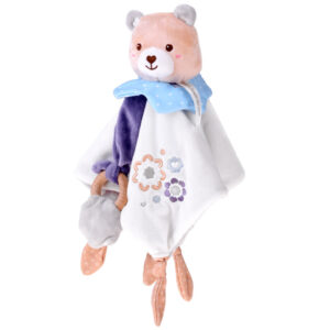 Minkštas pliušinis žaislas TEDDY su antklode ir kramtuku – dovana kūdikiui ZA5879 - Image 2