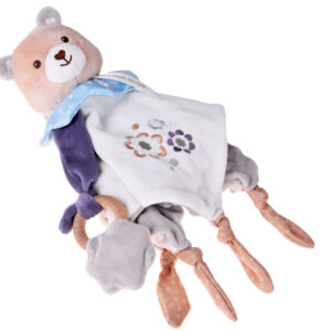 Minkštas pliušinis žaislas TEDDY su antklode ir kramtuku – dovana kūdikiui ZA5879 - Image 6