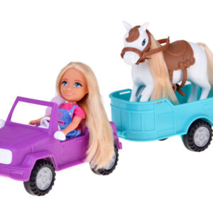 Ankiki rinkinys: ūkininko lėlė su arkliu, automobiliu ir priekaba ZA5881 - Image 2
