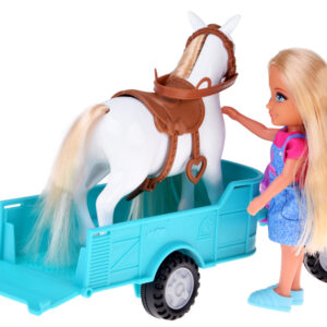 Ankiki rinkinys: ūkininko lėlė su arkliu, automobiliu ir priekaba ZA5881 - Image 5