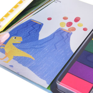 Kūrybinė pirštukų dažymo knygelė DINOSAURS 64 puslapiai 7 spalvos AP0048 - Image 3