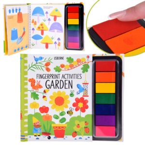 Kūrybinė pirštukų dažymo knygelė GARDEN 64 puslapiai 7 spalvos AP0049