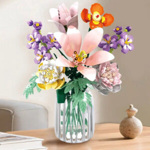 Konstruktorius FLOWERS 9 augalai – lauko gėlių puokštė 563 detalės ZA5896 - Image 3