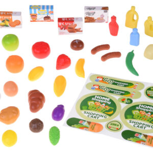 Pirkinių vežimėlis + maisto prekių priedai žaidimui parduotuvėje ZA5897 - Image 5