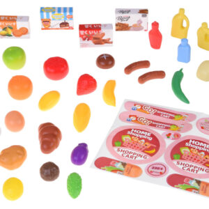 Pirkinių vežimėlis + maisto prekių priedai žaidimui parduotuvėje ZA5898 - Image 5