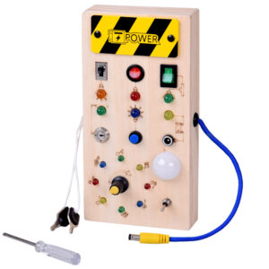Medinė Montessori lavinamoji lenta - Elektriniai LED ZA5944 - Image 2