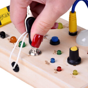 Medinė Montessori lavinamoji lenta - Elektriniai LED ZA5944 - Image 7