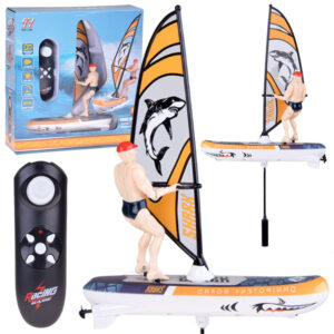 Nuotoliniu būdu valdomas, šviečiantis plaukiojantis WINDSURFER su nuotolinio valdymo pulteliu RC0740