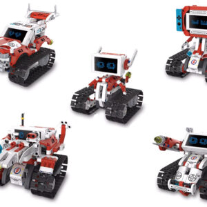 Techninių konstruktorių robotų „Pro“ 5-in-1 rinkinys su nuotolinio valdymo pultu ir LED ekranu RC0741 - Image 2