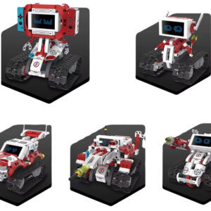 Techninių konstruktorių robotų „Pro“ 5-in-1 rinkinys su nuotolinio valdymo pultu ir LED ekranu RC0741 - Image 3