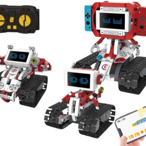 Techninių konstruktorių robotų „Pro“ 5-in-1 rinkinys su nuotolinio valdymo pultu ir LED ekranu RC0741 - Image 5