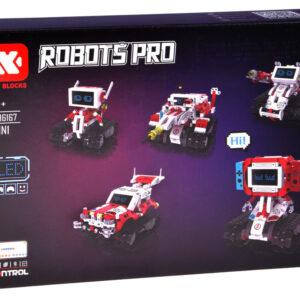 Techninių konstruktorių robotų „Pro“ 5-in-1 rinkinys su nuotolinio valdymo pultu ir LED ekranu RC0741 - Image 8