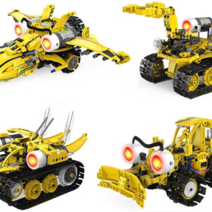 Techninių kaladėlių robotų rinkinys „Pro 5-in-1“ su nuotolinio valdymo pulteliu + LED lempute, 673 vnt. RC0743 - Image 4
