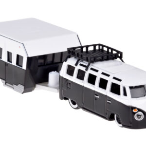 Maisto licencijuotas automobilis Volkswagen VAN Samba priekaba 1:64 1:64 ZA5959 - Image 2