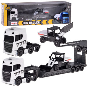 Maisto licencijuotas metalinis modelis SCANIA 770S + priekaba su buldozeriu ZA5966