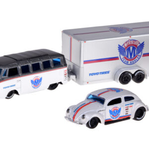 Licencijuoti metaliniai automobilių modeliai 1:64 Volkswagen Van „Samba“ ir VW Beetle ZA5968 - Image 2