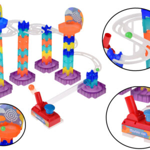 Spalvingas „Marble Run“ „pasidaryk pats“ rutuliukų takelis su paleidimo įrenginiu, 58 dalys, ZA5979 - Image 4