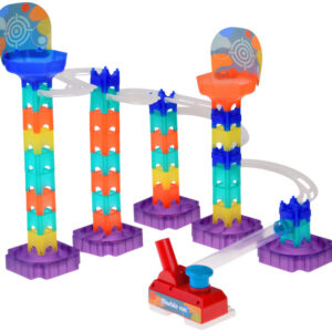 Spalvingas „Marble Run“ „pasidaryk pats“ rutuliukų takelis su paleidimo įrenginiu, 58 dalys, ZA5979 - Image 2