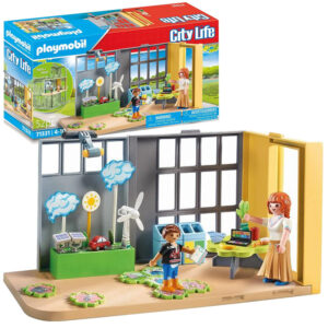 Playmobil kaladėlės 52-elementų 71331 Mokyklos priestatas aplinkotyra ZA5992 - Image 1