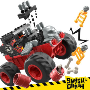 Hot Wheels Monster truck triukų kaladėlės 151el. automobilis + rampa ZA5996 - Image 3
