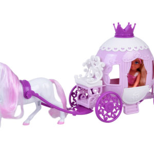Ankiki mini lėlė su karieta – Mažoji princesė rožine suknele ZA6007 - Image 2