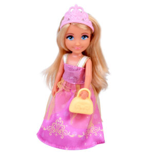 Ankiki mini lėlė su karieta – Mažoji princesė rožine suknele ZA6007 - Image 5