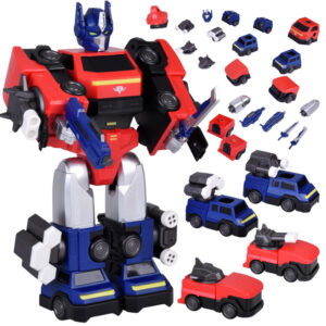 Magnetinis transformuojamas roboto žaislas – didelė veiksmo figūrėlė – priedai ZA6009