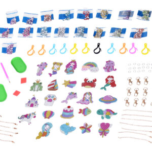 „Pasidaryk pats“ (DIY) pasakų koliažas – deimantinė mozaika – raktų pakabukai ZA6019 - Image 3
