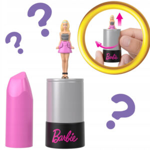 Mattel Mini Barbie Land staigmenos lėlė lūpų dažų pakuotėje Barbie arba Ken ZA6037 - Image 6