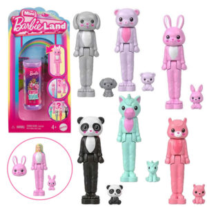 Mattel Mini Barbie Land Cutie Reveal staigmenos lėlė su kostiumu ZA6040