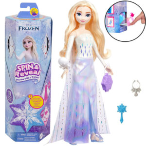 Mattel Disney Princess Frozen „Spin & Reveal“ Elsa lėlė + priedai ZA6043