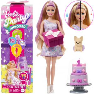 Mattel Barbie vakarėlio lėlė iš serijos: Gimtadienis + čihuahua šuniukas ZA6065