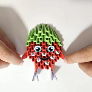 ORIGAMI 3D kūrybinis rinkinys – STRAWBERRY ZA6071 - Image 3