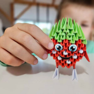 ORIGAMI 3D kūrybinis rinkinys – STRAWBERRY ZA6071 - Image 4