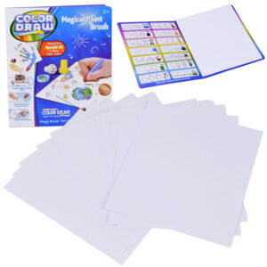 „Color Draw“ piešimo popieriaus papildymas – 18 lapų LED teptukui ZA6166
