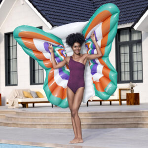 Bestway pripučiamas paplūdimio čiužinys – didelis vandens gultas BUTTERFLY 193x176cm 43963 - Image 8
