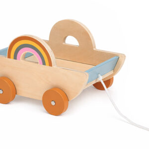 Wooden cart with 7 animals to pull ZA6168 - Image 3