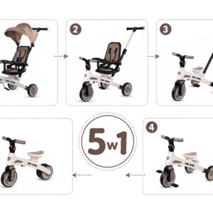 Vaikiškas triratukas Tiny Bike, augantis kartu su vaiku, 5 viename SP0879 - Image 4