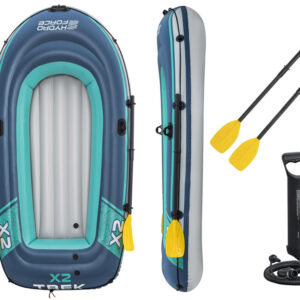 Bestway pripučiama valtis TREK X2 iki 250 kg 232x118 cm + irklai ir pompa 61153 - Image 2