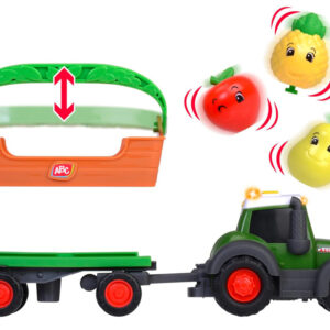 Tractor with removable trailer, basket and 3 fruits - plays and lights 12m+ ZA6182 - Image 3