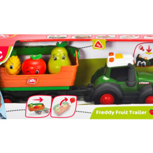 Tractor with removable trailer, basket and 3 fruits - plays and lights 12m+ ZA6182 - Image 8