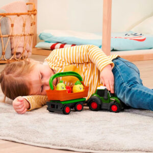 Tractor with removable trailer, basket and 3 fruits - plays and lights 12m+ ZA6182 - Image 6